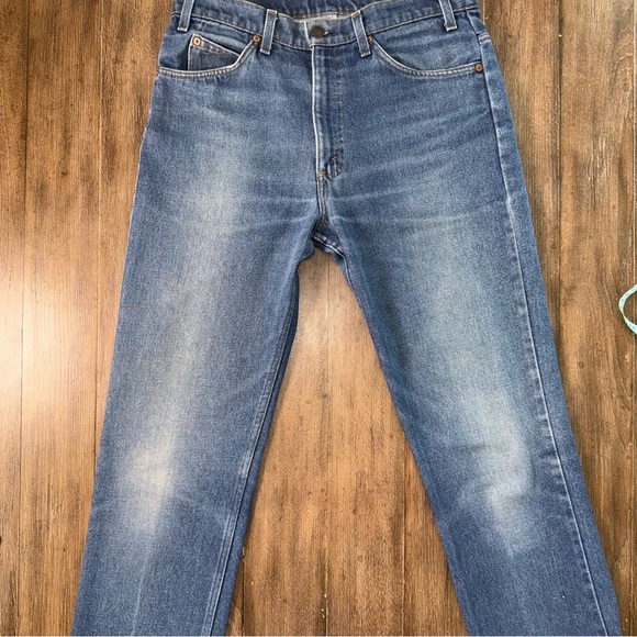 Vintage Levi's 917 Bootcut Jeans 34 x 33 Orange Tag Straight Blue - Picture 6 of 13